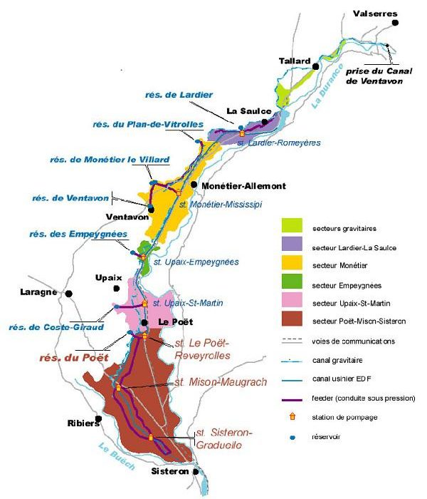 Plan du Canal de Ventavon